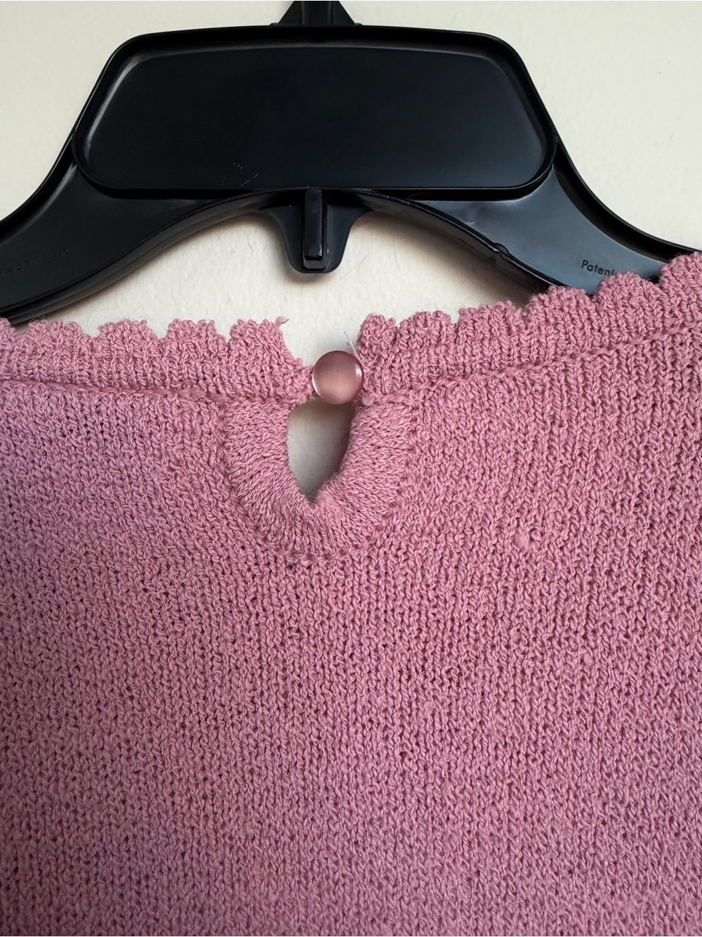 TanJay Vintage Pink Bow Knit Sweater Coquette Pearl Cottagecore Sz L AS IS - Picture 7 of 13